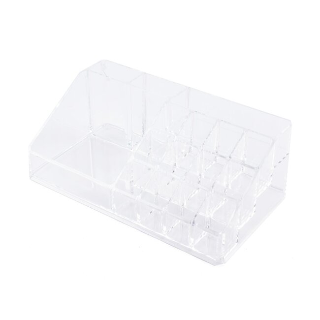 Benson Transparante make-up organizer - 16 vakjes - 22,3 x 12,7 x 8 cm