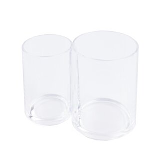 Benson Organizer make-up kwastenhouder - transparant - compact - 15 x 8.4 x 10.8 cm