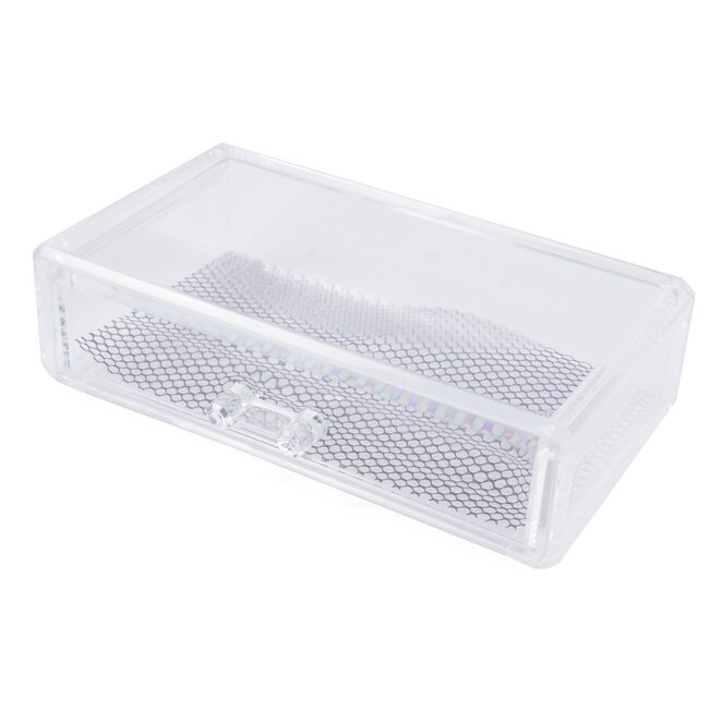 Benson Organizer met 1 lade - Transparant - Duurzaam PS-materiaal - 18,7 x 11,7 x 5,7 cm