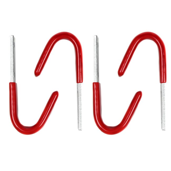 Benson Ruimtebesparende ophanghaken - 35 kg draagvermogen - 4 stuks - 8 x 3,5 cm