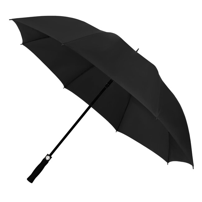 Benson Paraplu met 8 Banen - Ø 130 cm - Zwart - Soft Grip