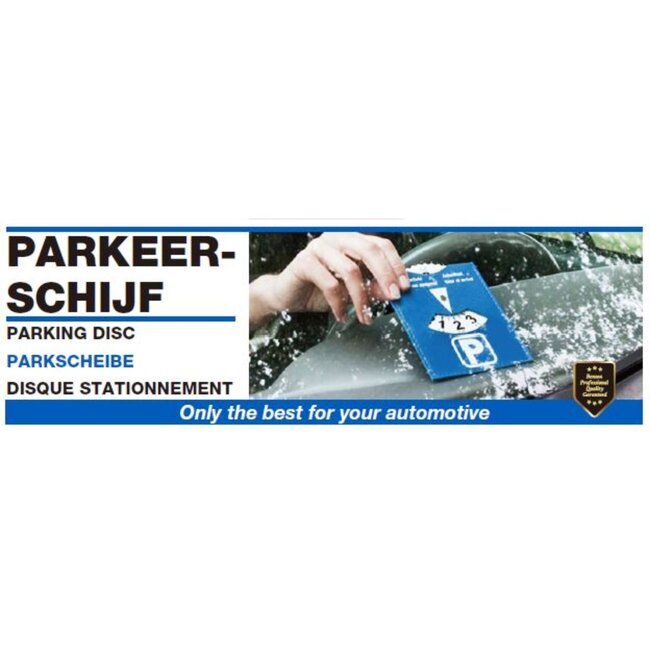 Benson Parkeerschijf - Europees model - 15 x 11 cm - Blauw