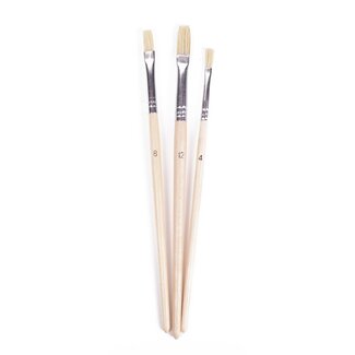 Benson Penseelset - Plat - 3 maten - 3-delig - Hoogwaardige kwaliteit