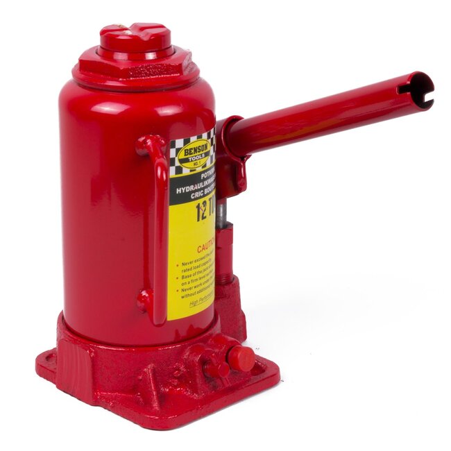 Benson Krachtige potkrik - 12 ton capaciteit - lichtgewicht en draagbaar - 19,6 cm tot 39,5 cm hoogte