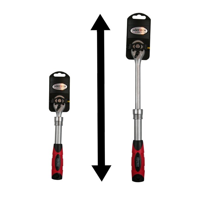 Benson Telescopische ratel - 1/2 inch - 636 Nm koppel - Cr-V materiaal