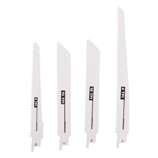 Hofftech Reciprozaagbladen - Houtbewerking - 4-delige set - Carbon staal - Diverse afmetingen