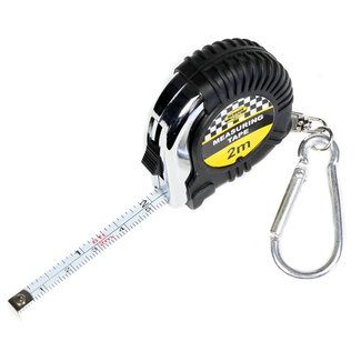Benson Rolbandmaat met karabijnhaak - Rubber - 2 meter x 6 mm