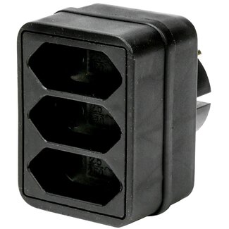 Benson Drievoudige stekker - 1500W - compact en lichtgewicht - zwart