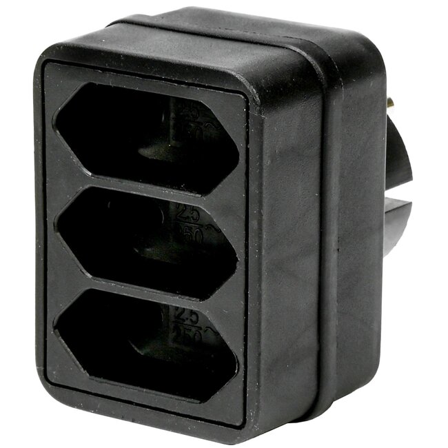 Benson Drievoudige stekker - 1500W - compact en lichtgewicht - zwart