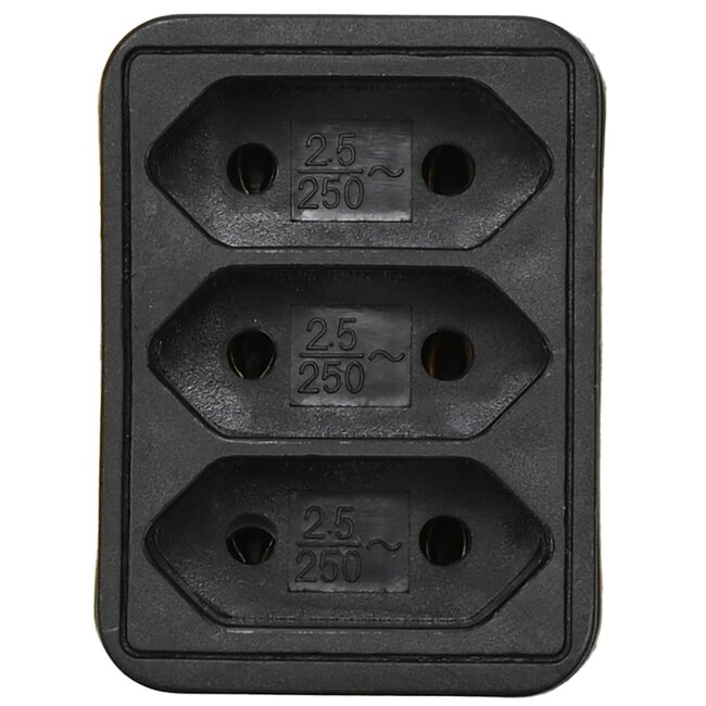 Benson Drievoudige stekker - 1500W - compact en lichtgewicht - zwart