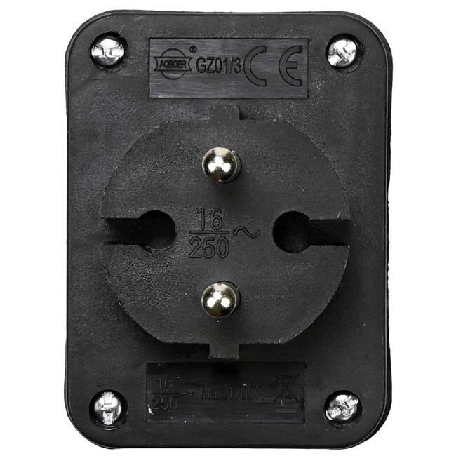 Benson Drievoudige stekker - 1500W - compact en lichtgewicht - zwart