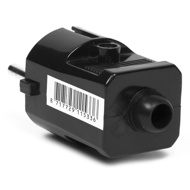 Benson Stekker met randaarde - PVC - zwart - 16 Ampère - eenvoudig te monteren