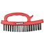 Benson Staalborstel - Soft grip handvat - 16,5 cm - Rood