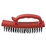 Benson Staalborstel - Soft grip handvat - 16,5 cm - Rood