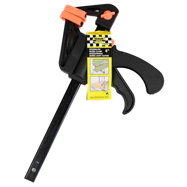 Benson Speedklem - Ratelfunctie - 150 mm - Gehard kunststof en staal