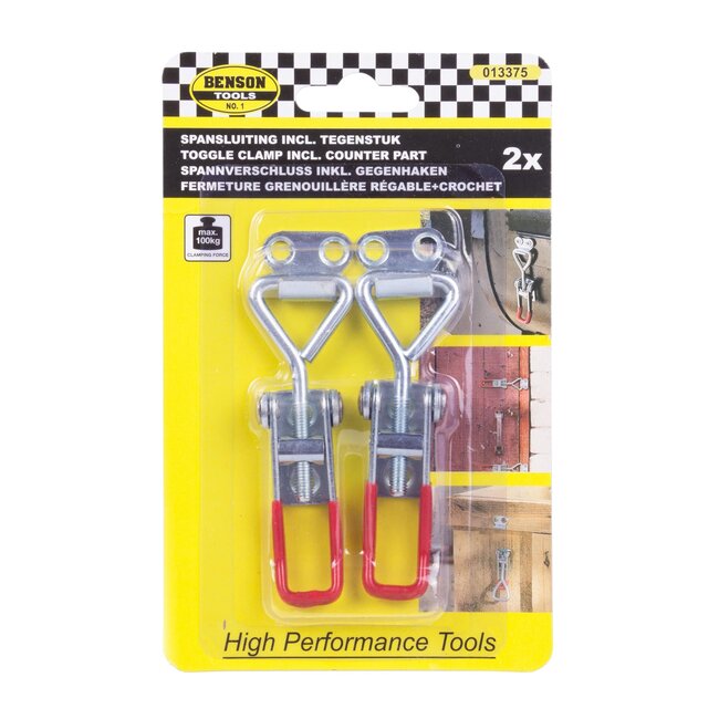 Benson Verstelbare spansluiting met tegenstuk - 70-81 mm - 100 kg - 2 stuks