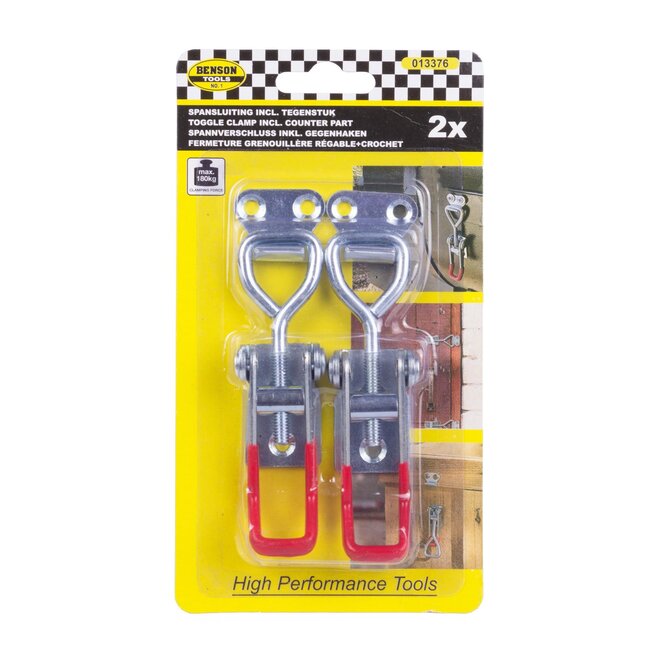 Benson Verstelbare spansluiting met tegenstuk - 70-81 mm - 180 kg - 2 stuks