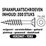 Benson Spaanplaatschroeven - Torx - 4.0 x 40 mm - 200 stuks - Inclusief T20 bit