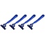 Benson Wegwerp scheermesjes - 3 bladen - flexibele kop - blauw - 4 stuks