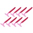 Benson Wegwerpscheermesjes - 2 bladen - roze - 8 stuks - soepele scheerbeurt