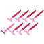 Benson Wegwerpscheermesjes - 2 bladen - roze - 8 stuks - soepele scheerbeurt