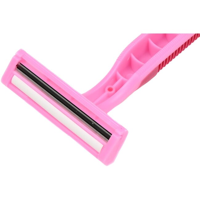 Benson Wegwerpscheermesjes - 2 bladen - roze - 8 stuks - soepele scheerbeurt