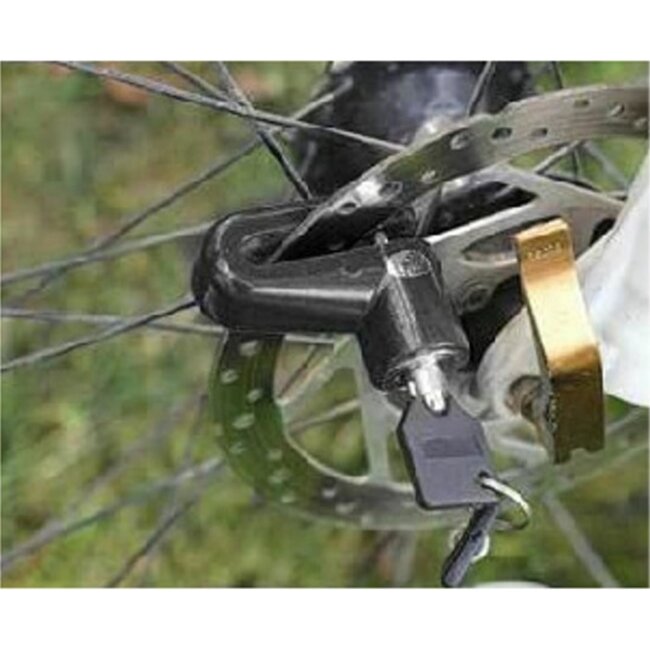 Stahlex Schijfremslot met houder - weerbestendig - Ø 5.5 mm - inclusief 2 sleutels