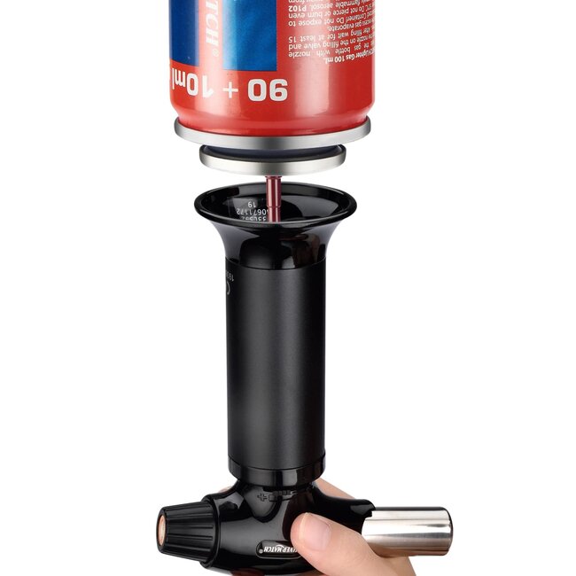 Prof Crème brûlée brander XL - veiligheidsvergrendeling - instelbare stormvlam - professioneel gebruik