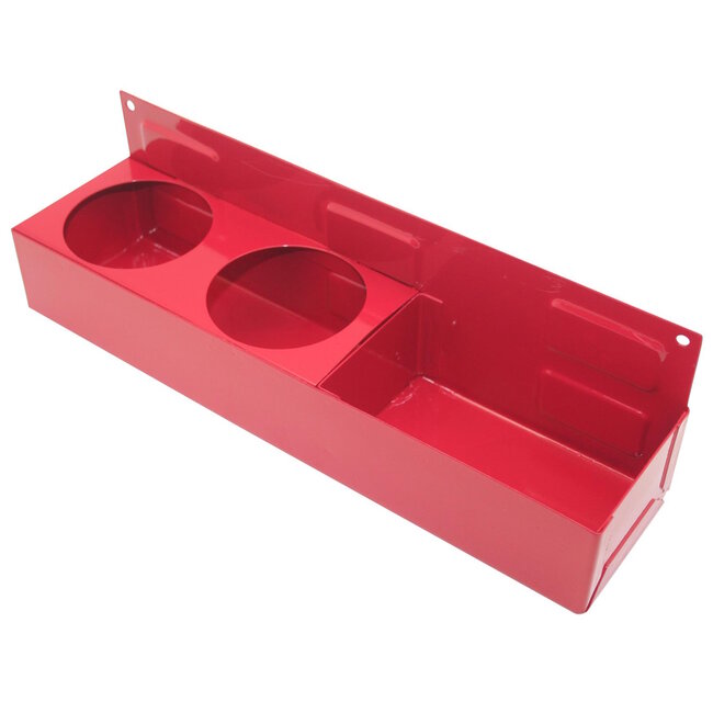 Benson Magnetische tooltray met spuitbushouder - 31 x 8 cm - rood - anti-kras pads