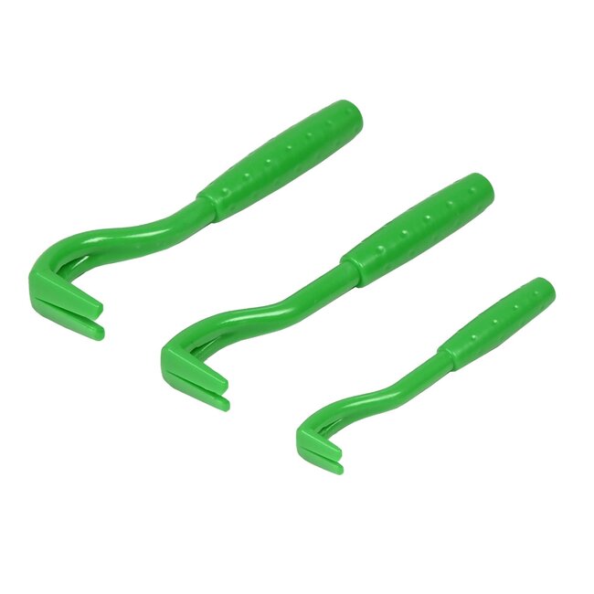 Benson Tekentang set - met haak - groen - 3 maten - 3-delig