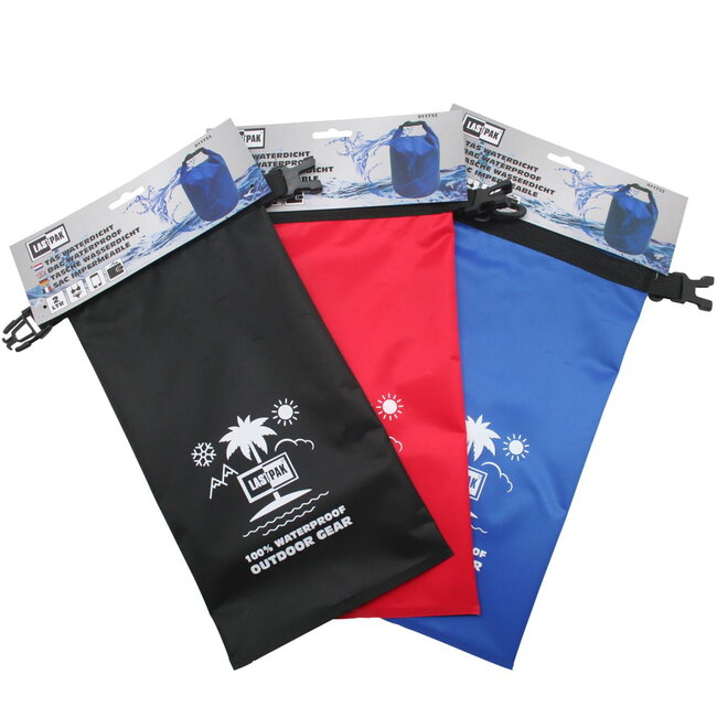 Benson Waterdichte tas - 2 liter - kleurenmix - ideaal voor outdoor activiteiten