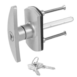 Silverline Garagedeur slotgreep - diamantvormig - 75 mm - zinklegering - roestbestendig