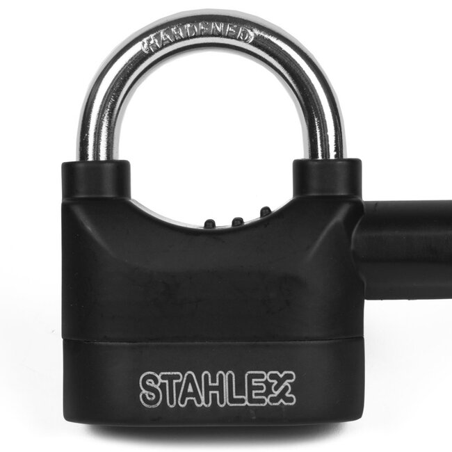 Stahlex Alarm Hangslot - Trilgevoelige Sensor - 110db Sirene - 65 mm - Corrosiebestendig