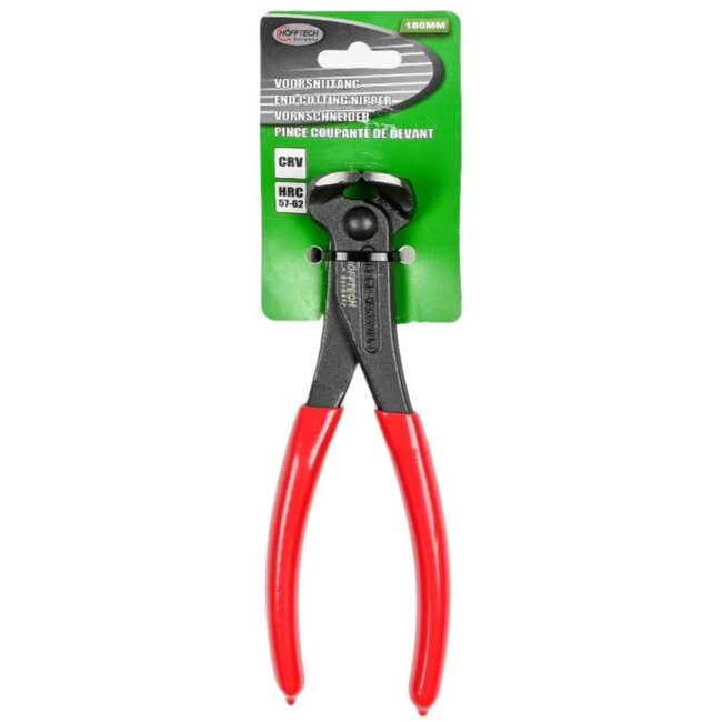 Hofftech Kopkniptang - 180 mm - Extra kracht - Hoogwaardig staal - Rood