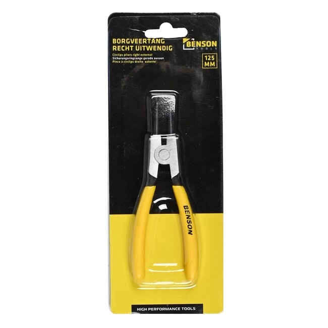 Benson Borgveertang - Recht - Uitwendig - 125 mm - Geel - Ergonomische Grip