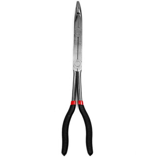 Hofftech Langneustang - Dubbel scharnier - Gebogen bekken 45° - 330 mm - Rood/Zwart