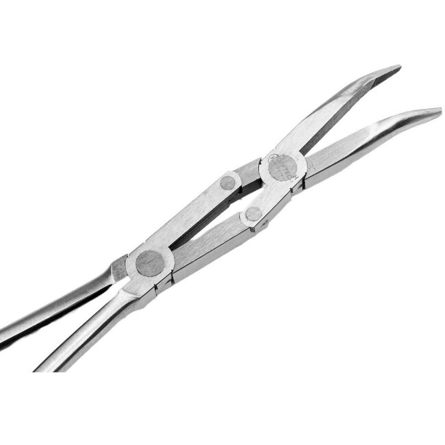 Hofftech Langneustang - Dubbel scharnier - Gebogen bekken 45° - 330 mm - Rood/Zwart