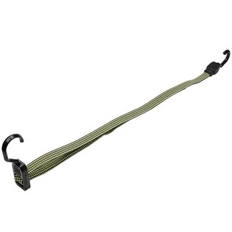 Benson Verstelbaar spanelastiek met haak - 25 tot 115 cm - groen/zwart - roestbestendig