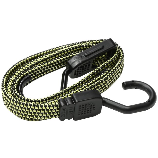 Benson Verstelbaar spanelastiek met haak - 25 tot 115 cm - groen/zwart - roestbestendig