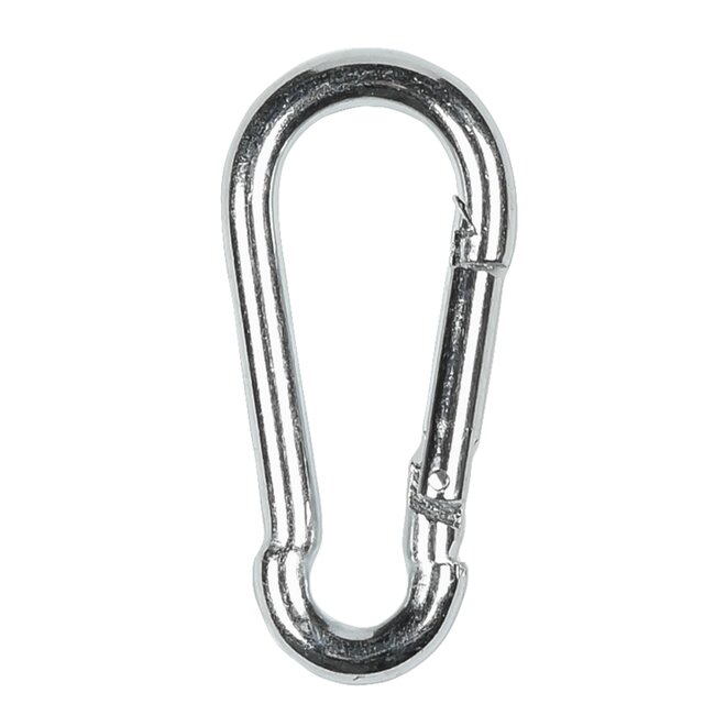 Benson Set karabijnhaken - Ø 5 x 50 mm - zilver - 12 stuks