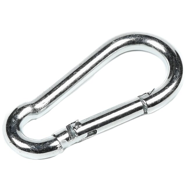 Benson Set karabijnhaken - Ø 5 x 50 mm - zilver - 12 stuks