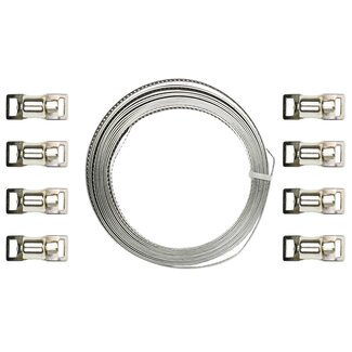 Benson Universele slangklemset - 8 mm x 3 meter - 9-delig - veelzijdig en aanpasbaar