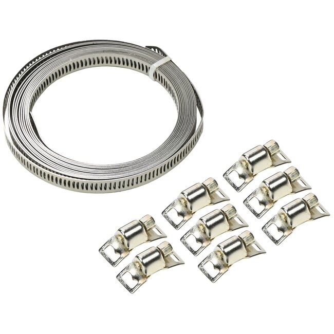 Benson Universele slangklemset - 8 mm x 3 meter - 9-delig - veelzijdig en aanpasbaar