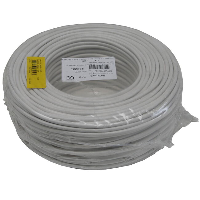 Benson Stroomkabel - Rond - 3 x 0.75 mm - 100 meter - Wit