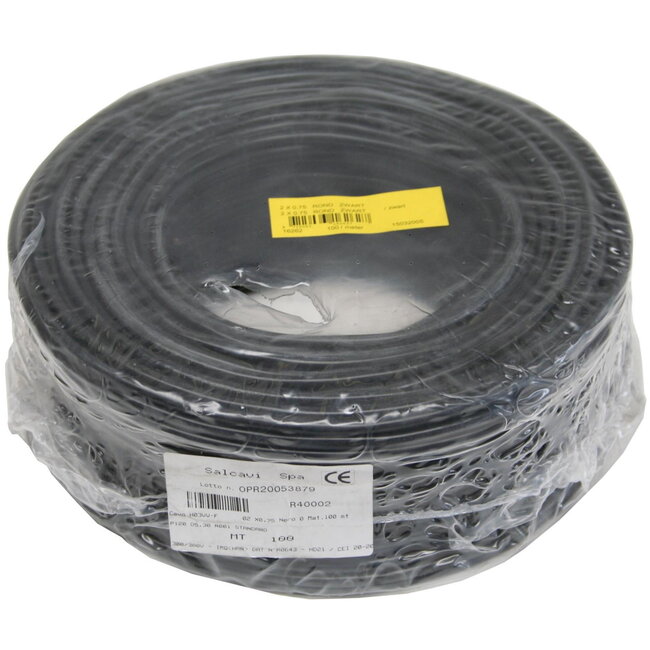 Benson Stroomkabel - Rond - 2 x 0.75 mm - 100 meter - Zwart