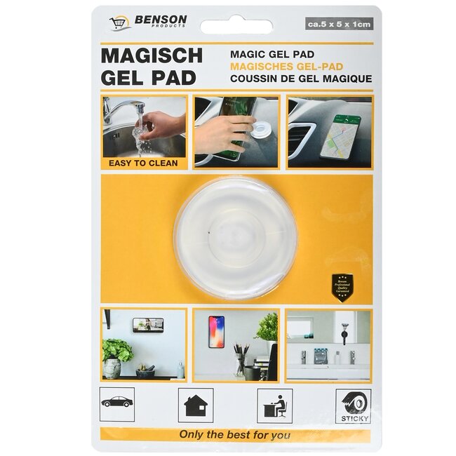Benson Super klevende gel pad - herbruikbaar en afwasbaar - mix design