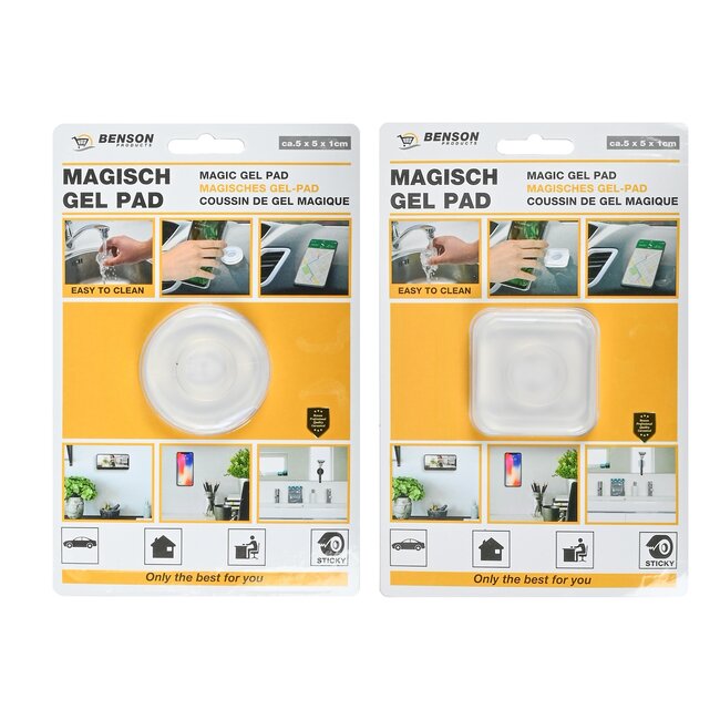 Benson Super klevende gel pad - herbruikbaar en afwasbaar - mix design