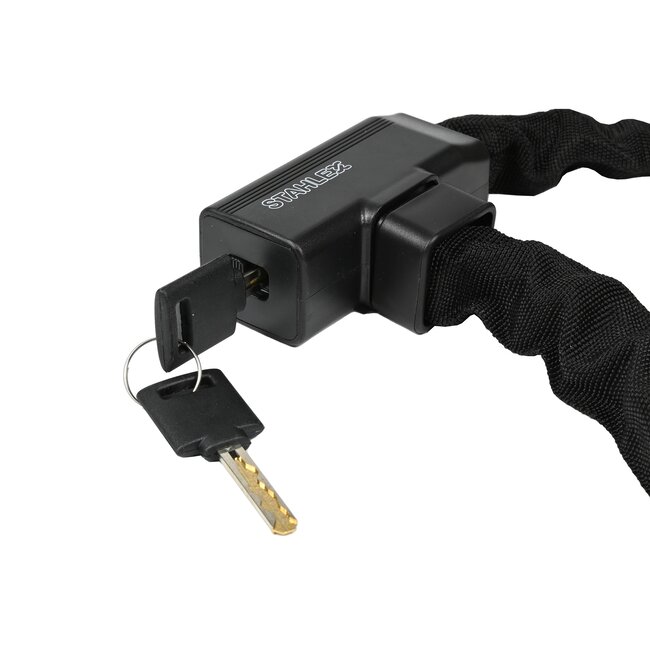 Benson Kettingslot - Zwart - 6 mm dik - 1000 mm lang - Inclusief 2 veiligheidssleutels