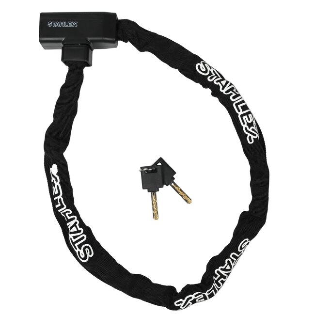 Benson Kettingslot - Zwart - 6 mm dik - 1000 mm lang - Inclusief 2 veiligheidssleutels
