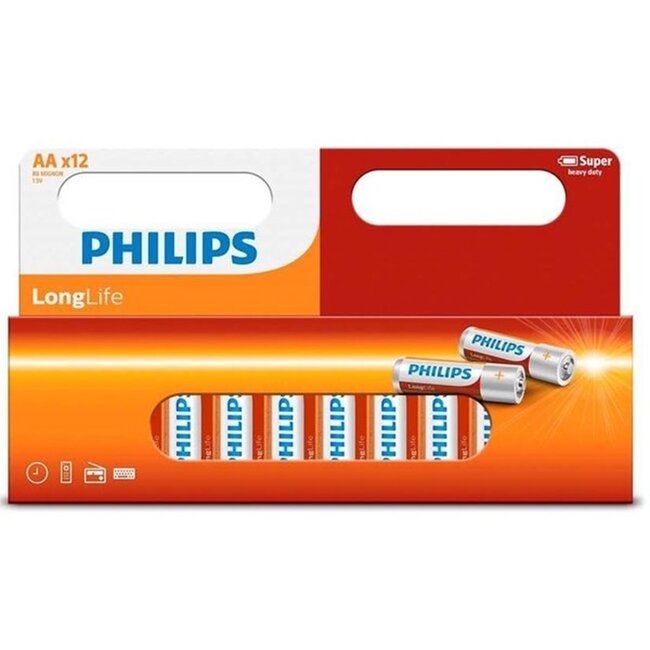 Philips AA Batterijen - R6 - 12 Stuks